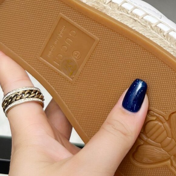 Gucci GG Espadrille Sandals Size 39 - New with Box & Dust Bag - Picture 3 of 4